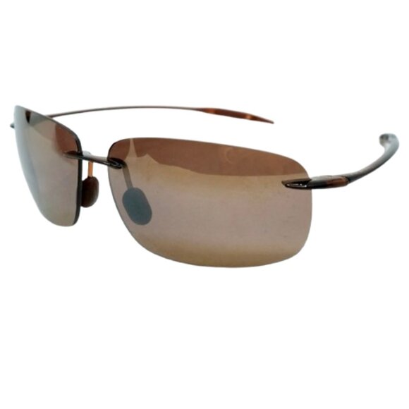 MAUI JIM~422-06~Breakwall~POLARIZED SUNGLASSES RIMLESS LIGHTWEIGHT UNISEX w/CASE - Picture 3 of 8
